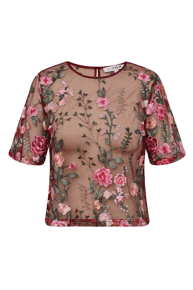 -view Blouse Fuschia Blouse Bordeaux Rose