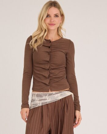 -view Bluse Alisia Blouse Brown  Levering Slut November