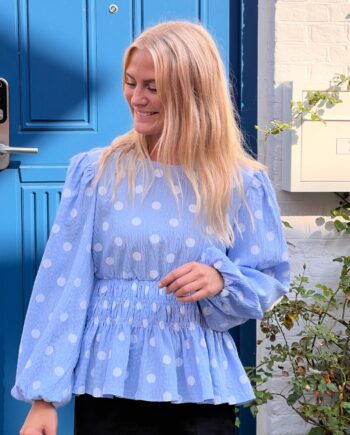 -view Bluse Elinor Blouse Blue White