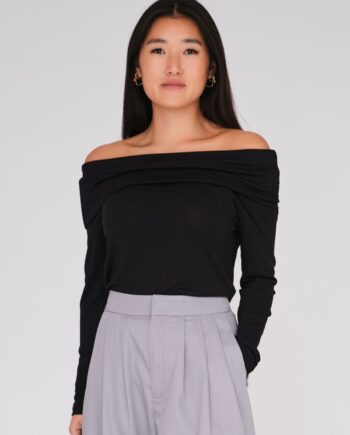 -view Bluse Joseph Off Shoulder Top Black  Levering   Februar