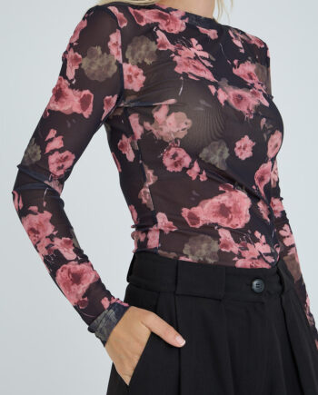-view Bluse Silke Blouse Black Rosa