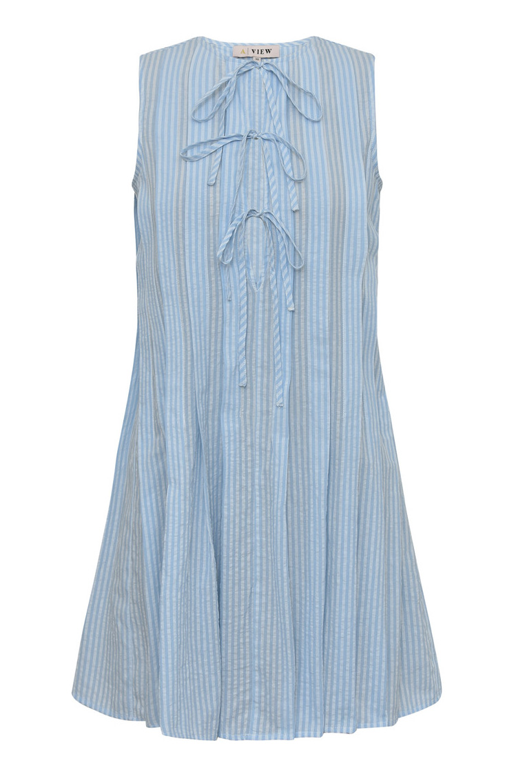 -view Kjole Agni Dress Light Blue White Stripe
