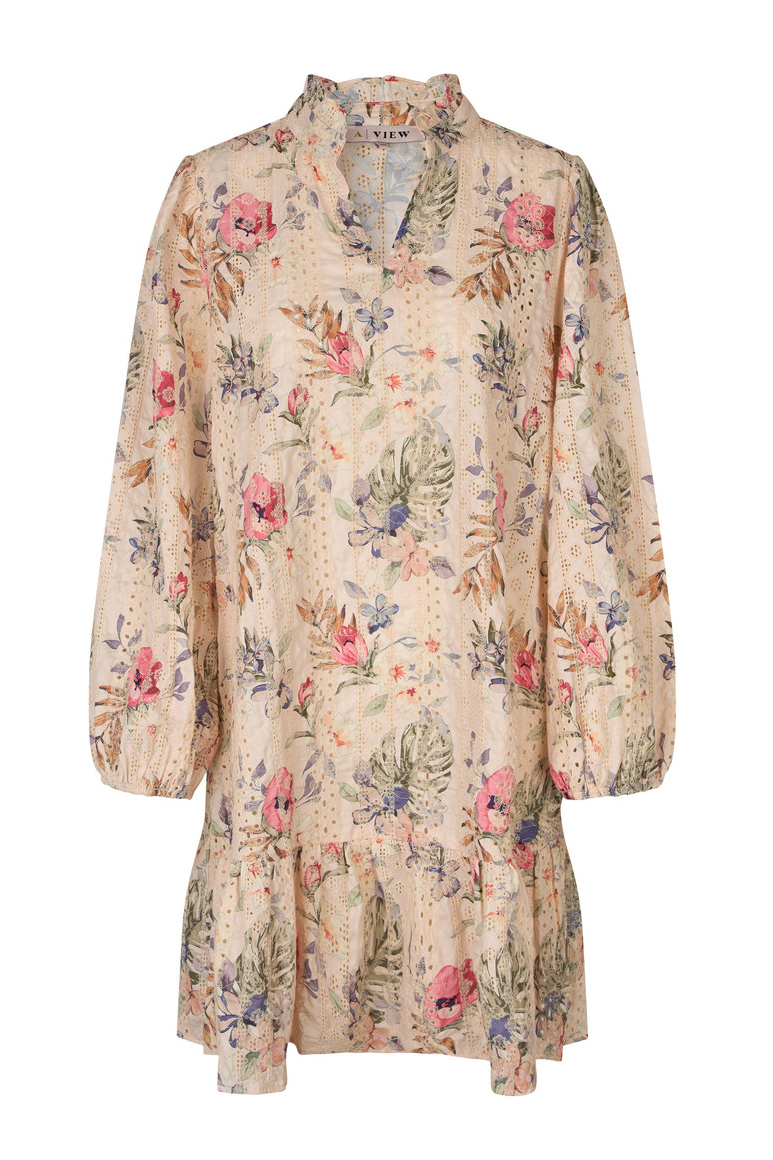-view Kjole Grete Dress Sand Dusty Green