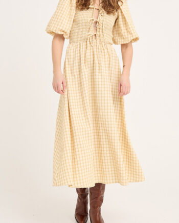 -view Kjole Tabita Dress Pale Yellow