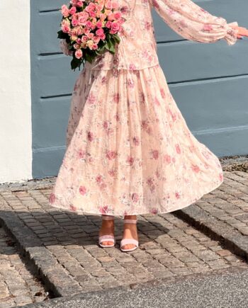 -view Nederdel Flounce Skirt Sand Dusty Green