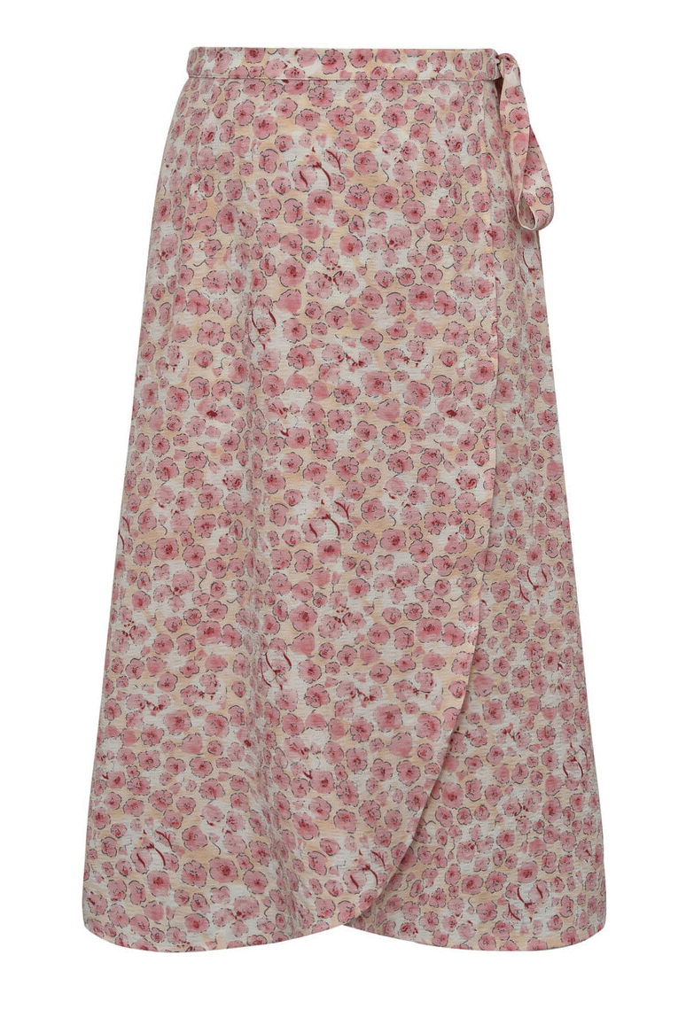 -view Nederdel Peony Wrap Skirt Rose Pink