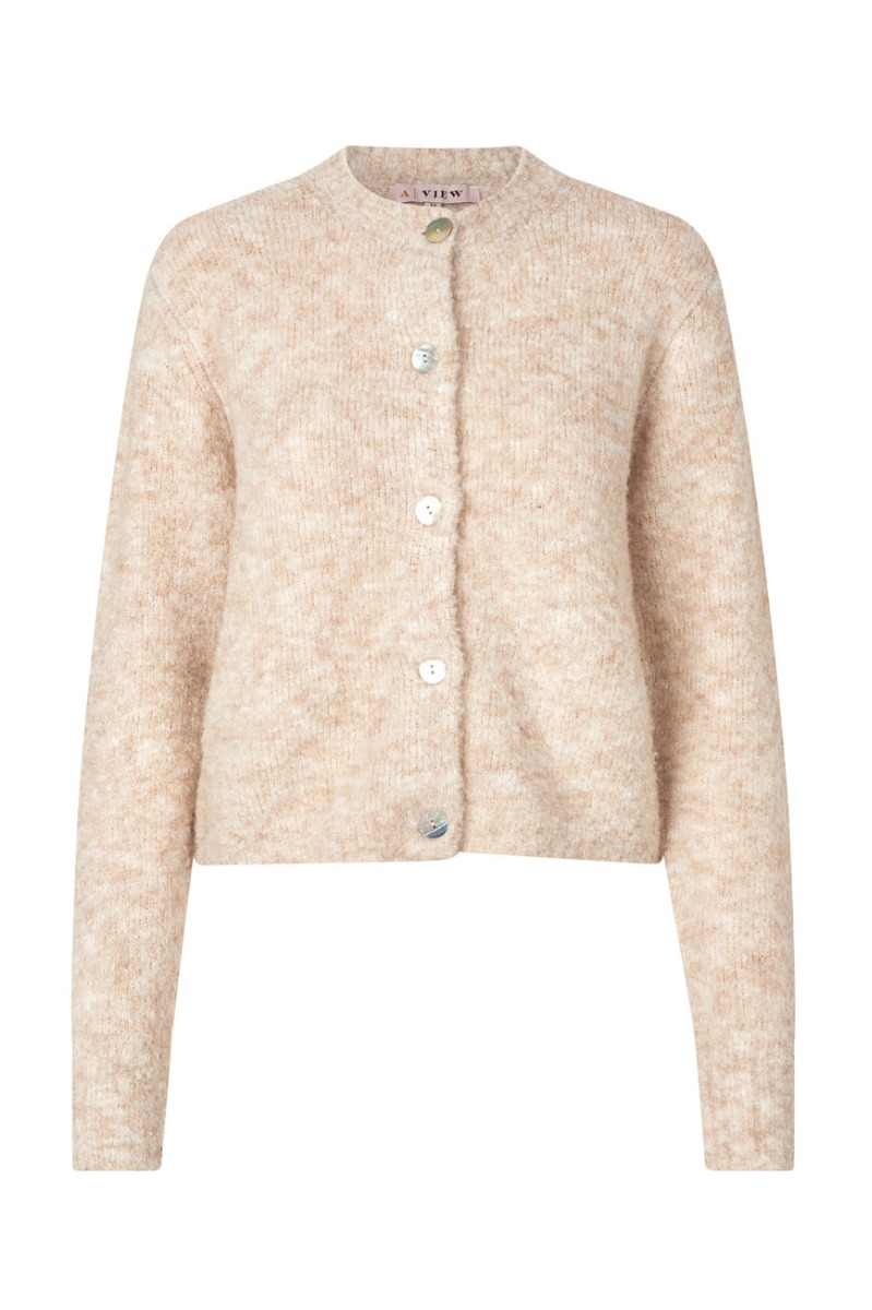 -view Strik Audrey New Knit Cardigan Sand