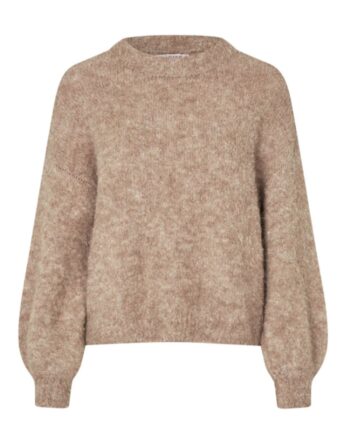 -view Strik Patrisia New Knit Pullover Light Brown