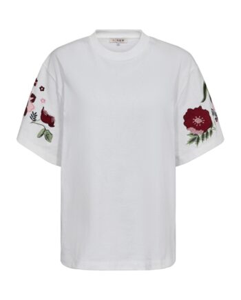 -view  -shirt Best Double Flower White