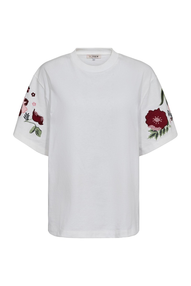 -view -shirt Best Double Flower White