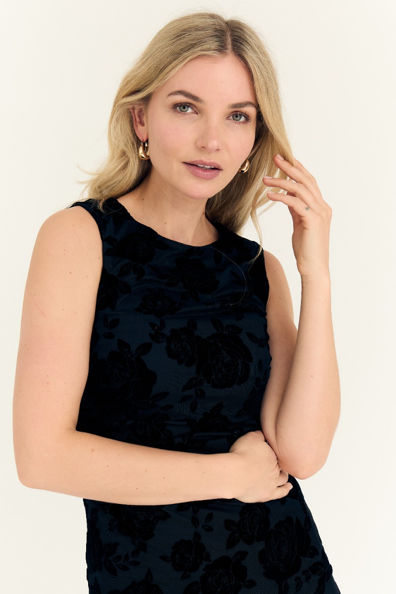 -view Top Claudine Top Black