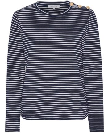 Continue Bluse Daimi Navy Blue Stripe