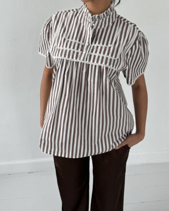 Continue Bluse Isabella Brown Brown Stripe
