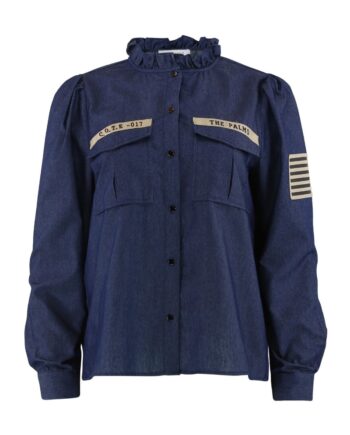 Continue Bluse Mili Patch Chambre Denim Blue