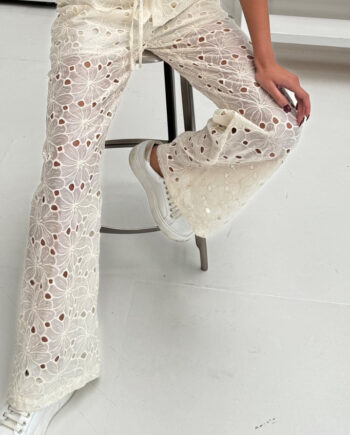 Continue Bukser Roberta Lace Off White