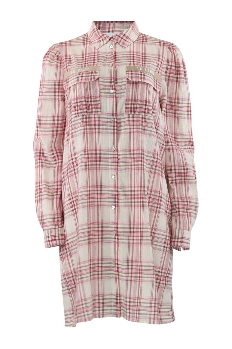 Continue Kjole Mili Check Patch Red Check