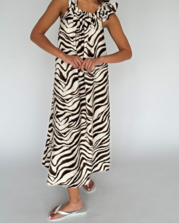 Continue Kjole Sasha Zebra Dress Zebra