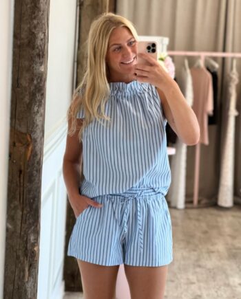 Continue Shorts Lis Shorts Stripe Blue Stripe