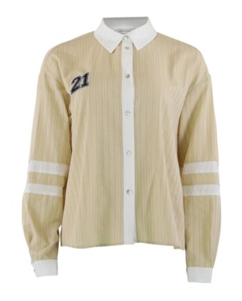 Continue Skjorte Ally 21 Small Stripe Sand White