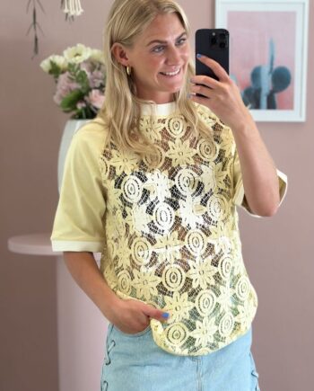 Continue  -shirt Conni 88 Lace Light Yellow