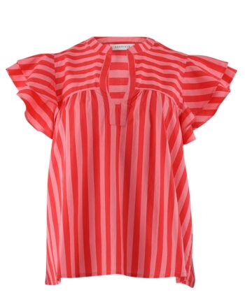 Continue Top Christel Red Stripe Stribe Pink
