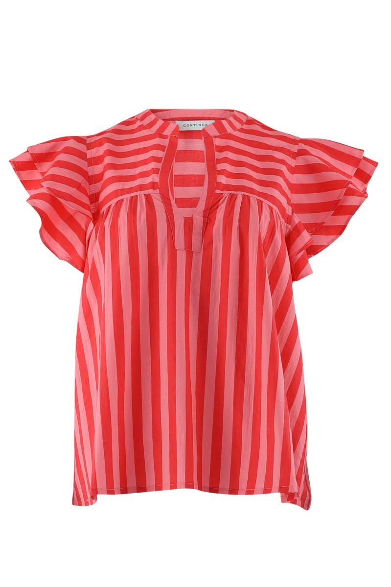 Continue Top Christel Red Stripe Stribe Pink