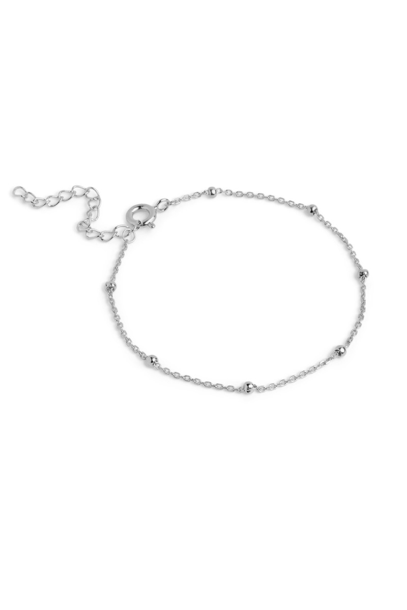 Enamel Armbånd Bracelet Beaded Chain Silver