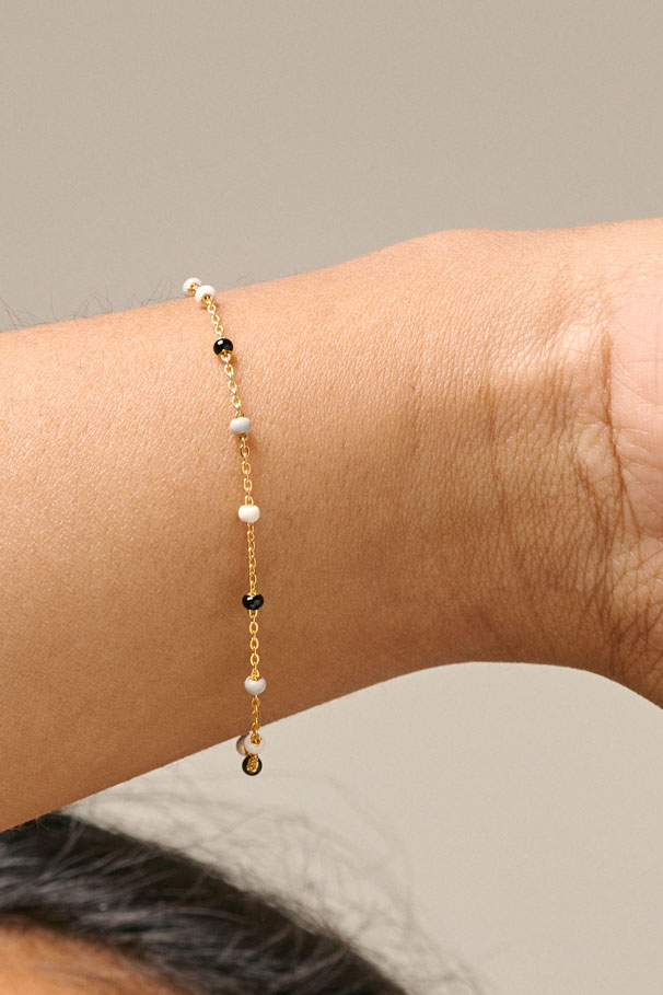 Enamel Armbånd Bracelet Lola Salt Pepper