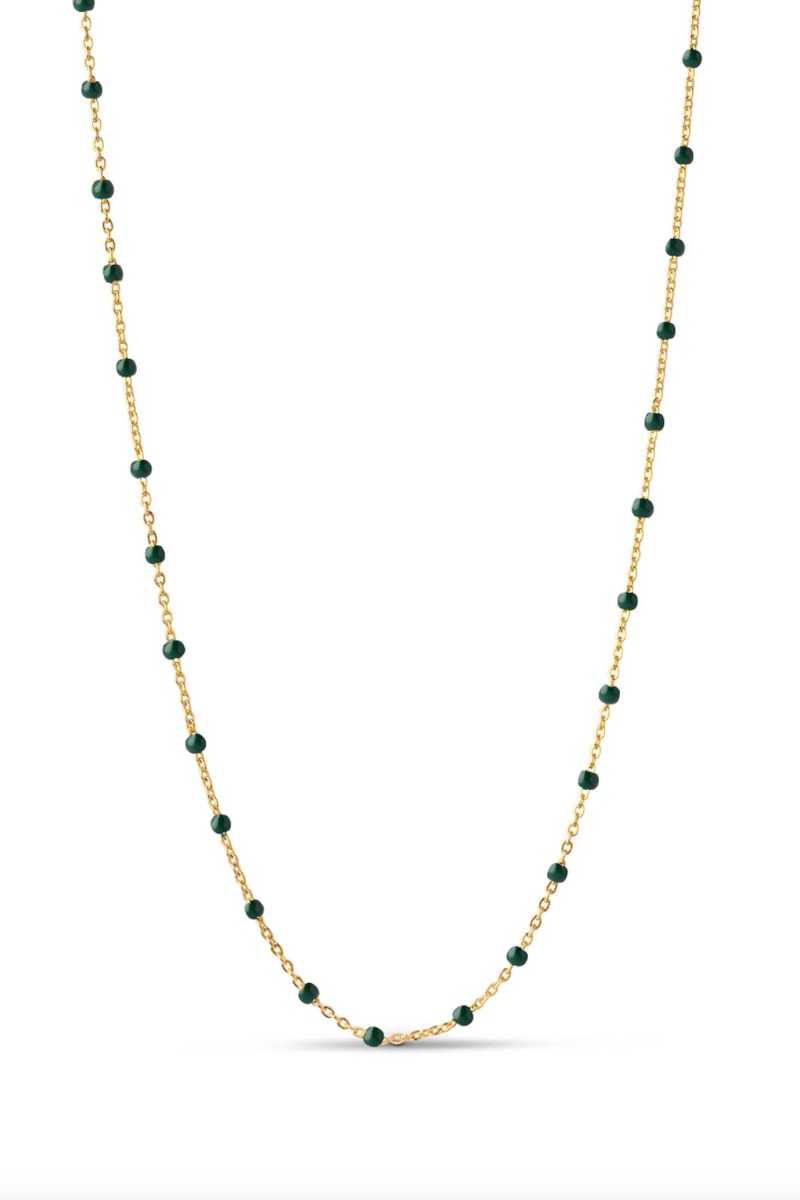 Enamel Halskæde Lola Necklace Petrol Green
