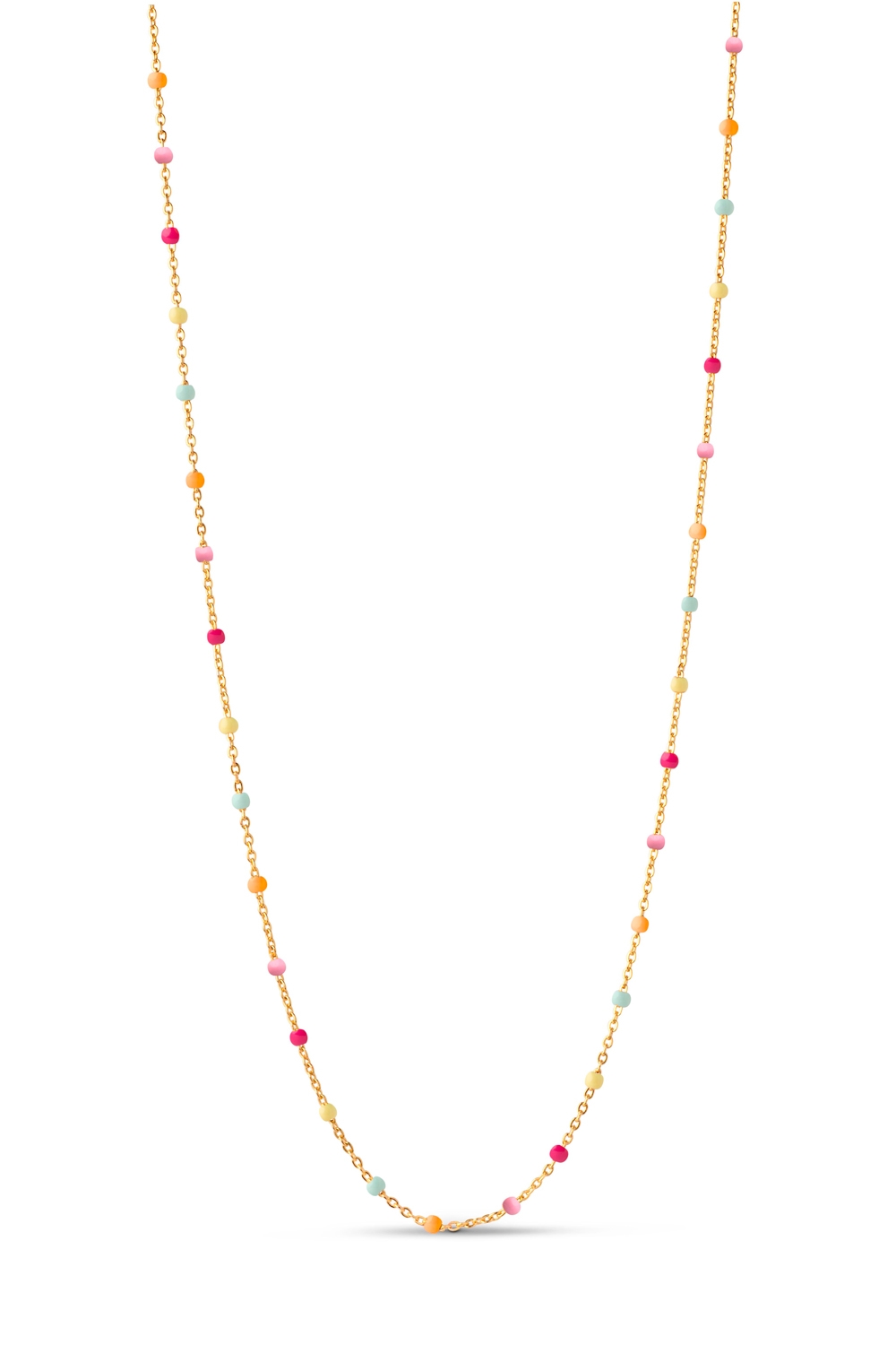 Enamel Halskæde Lola Necklace Rainbow Gold