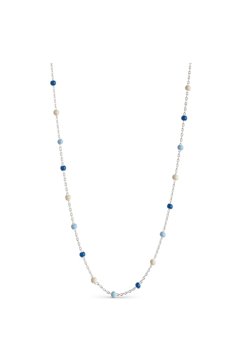 Enamel Halskæde Necklace Lola 38x2 Marine