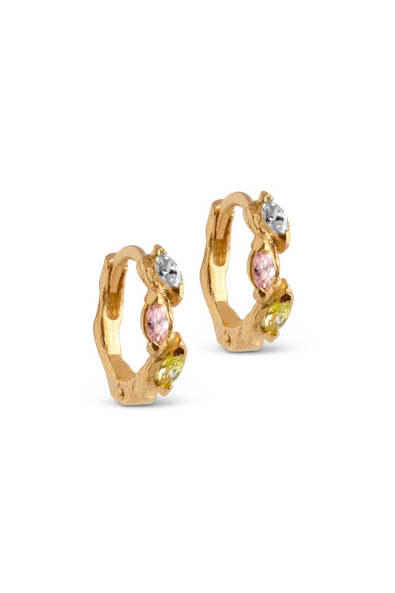 Enamel Hoops Laia Clear Light Pink Light Apple Green