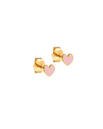 Enamel øreringe Amore Pink