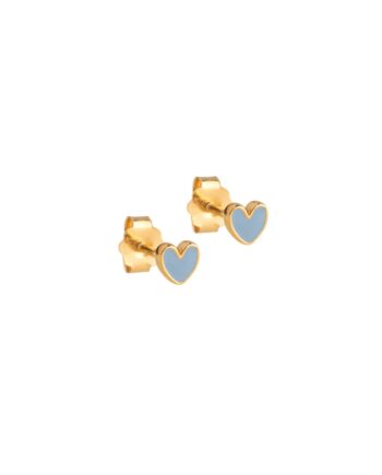 Enamel øreringe Amore Steel Blue