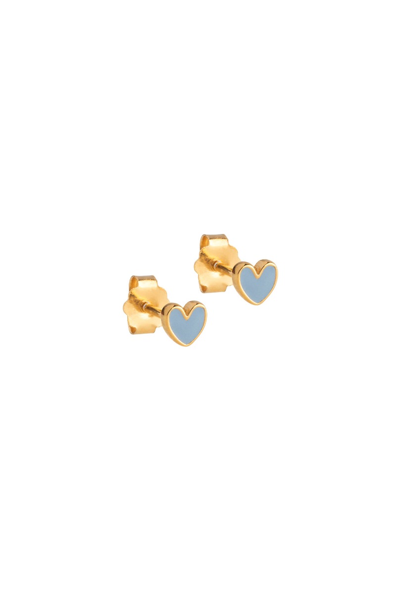 Enamel øreringe Amore Steel Blue