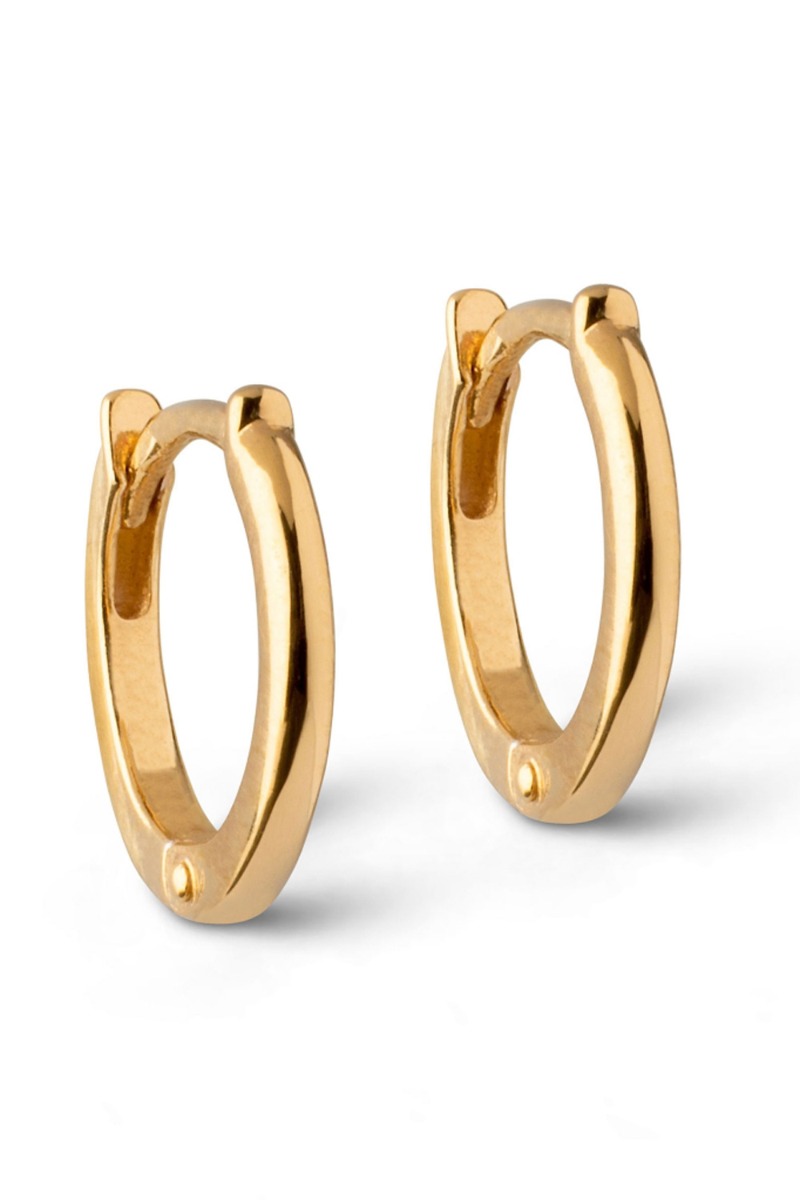 Enamel øreringe Classic Hoops Mm Gold