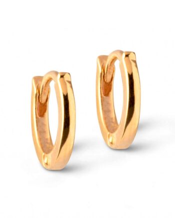 Enamel øreringe Classic Hoops   Mm Gold