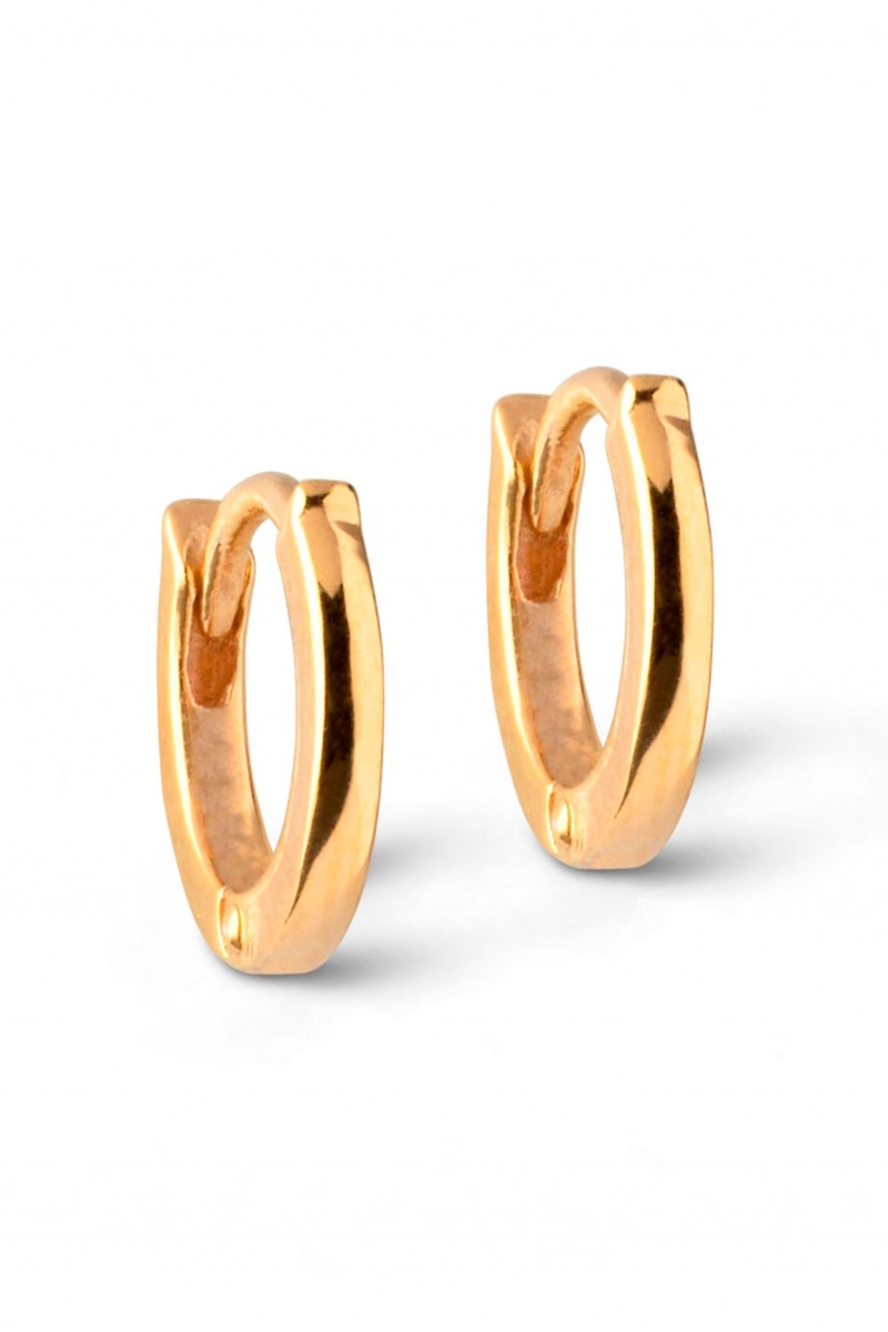 Enamel øreringe Classic Hoops Mm Gold