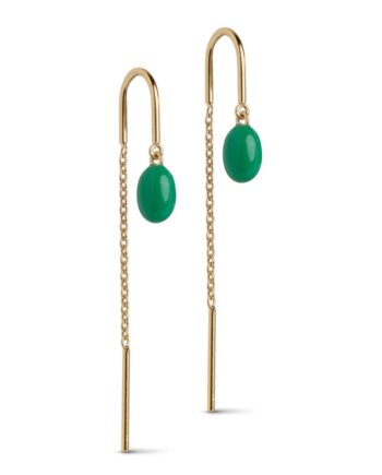 Enamel øreringe Earring Eleanor Grass Green