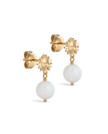 Enamel øreringe Earrings  Daystar Globe Opal