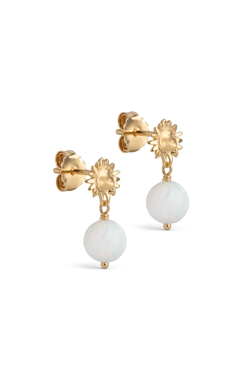 Enamel øreringe Earrings Daystar Globe Opal