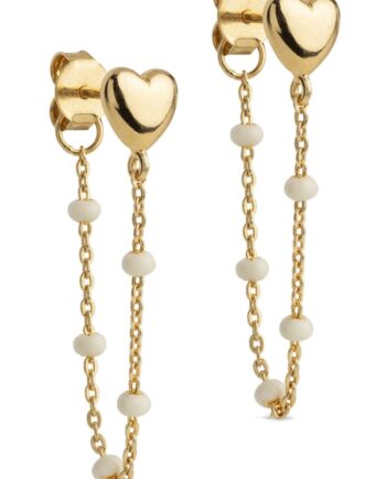 Enamel øreringe Earrings  Lola Heart Daisy