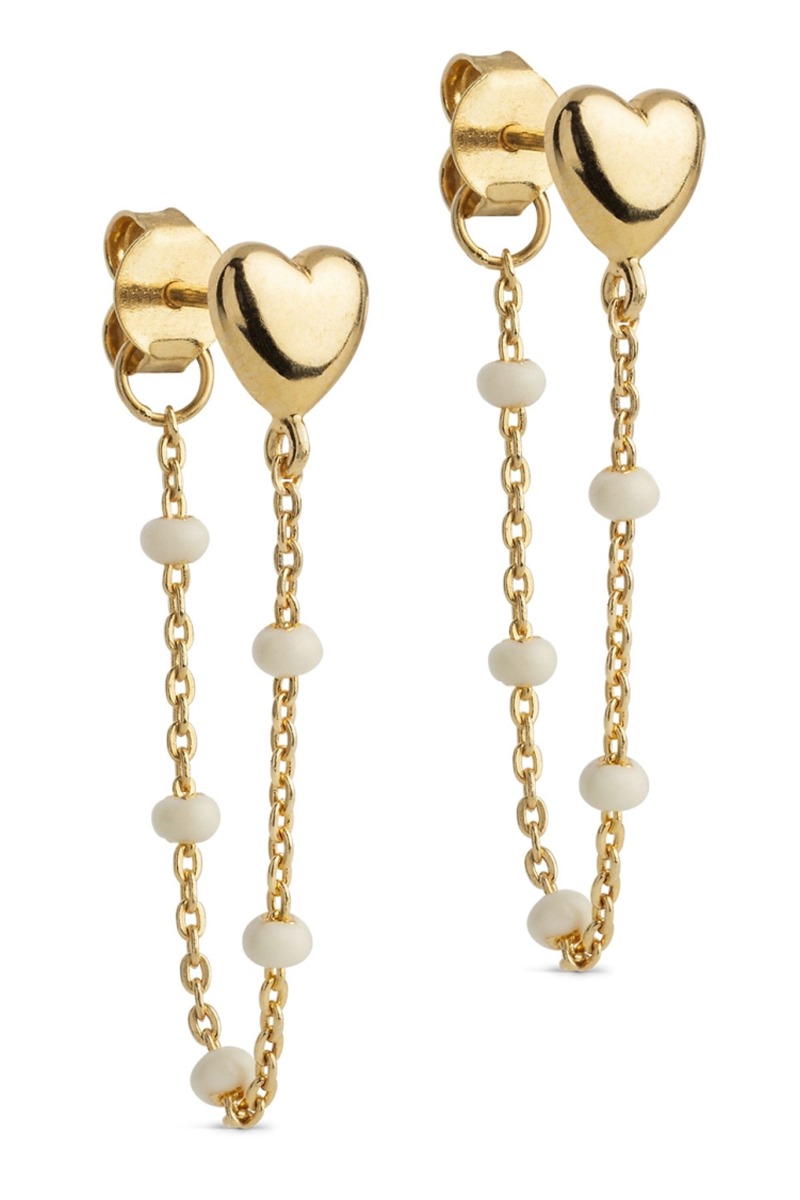 Enamel øreringe Earrings Lola Heart Daisy