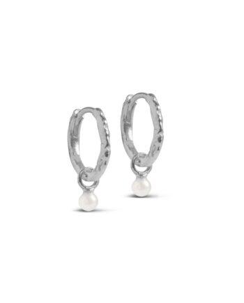 Enamel øreringe  Hoops  Belle Pearl Pearl
