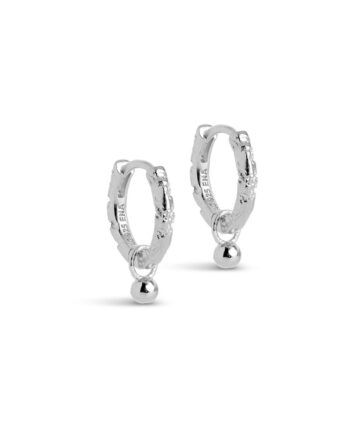 Enamel øreringe Hoops  Belle Silver