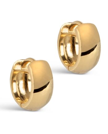 Enamel øreringe Hoops  Classic Wide Guld