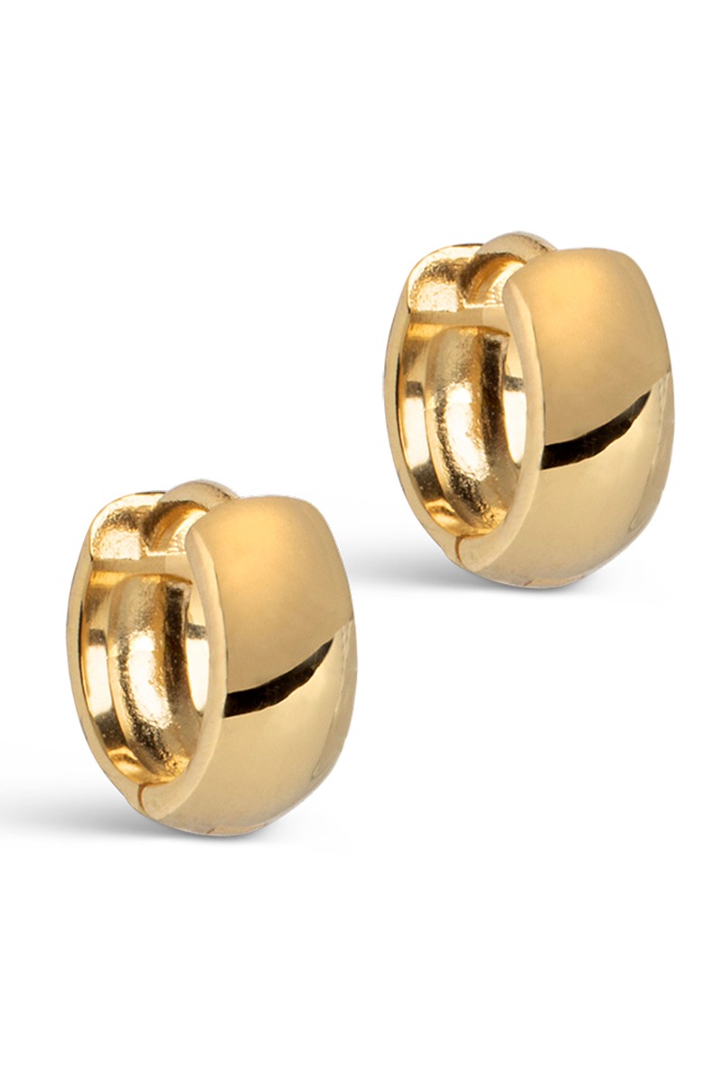 Enamel øreringe Hoops Classic Wide Guld
