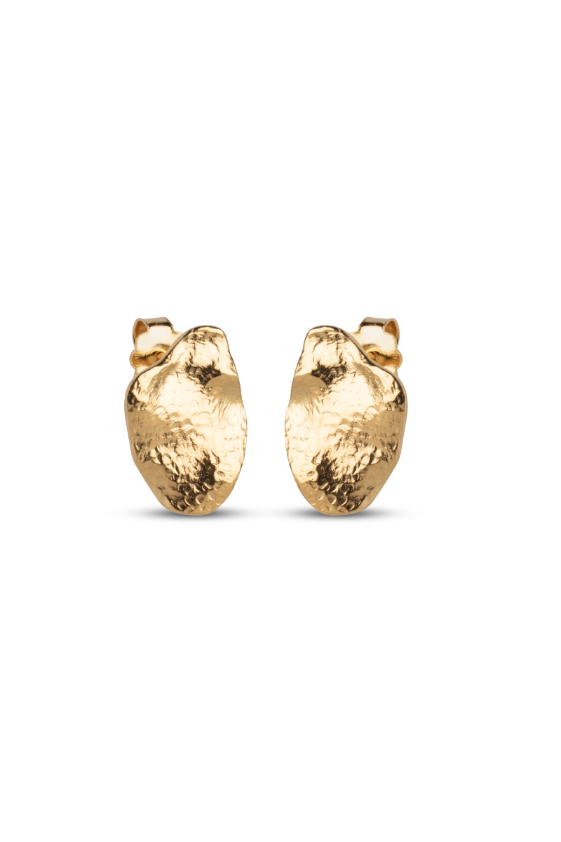 Enamel øreringe Maia Small Guld