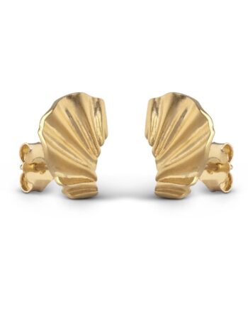 Enamel øreringe Mini Wave Gold