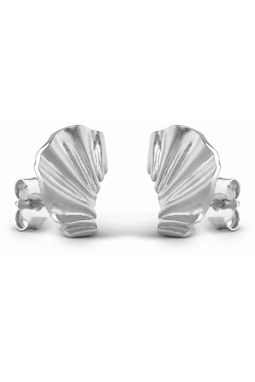 Enamel øreringe Mini Wave Silver